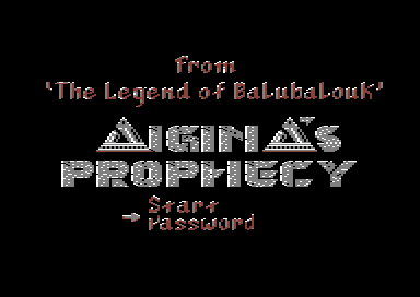 Aigina's Prophecy screenshot 2 for Commodore 64